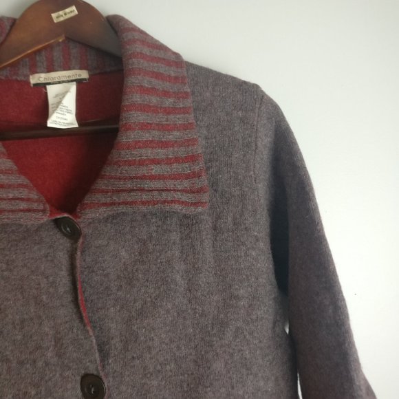 Wool Cardigan, Wool Coat, Wool blend button Front Knit Cocoon Cardigan, L - Picture 2 of 13